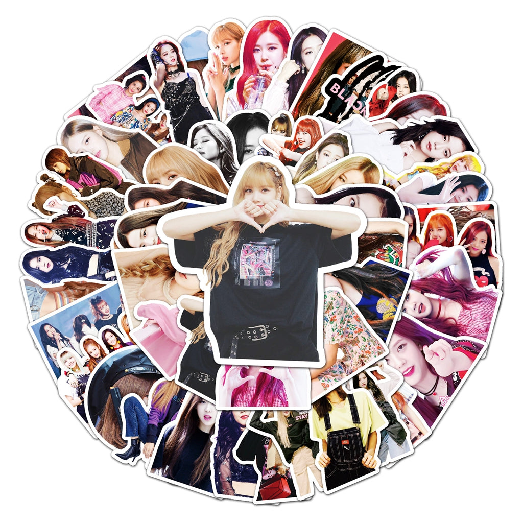 HASTHIP 52 Sheet BLACKPINK Sticker Figures Sticker Phone Case Sticker Decorative Stickers for Sketchbook, Music Album, Bicycle DIY Laptop Decoration Wall Decoration Skateboard Stickers HASTHIP 52 Sheet BLACKPINK Sticker Figures Sticker Phone Case Sticker Decorative Stickers for Sketchbook, Music Album, Bicycle DIY Laptop Decoration Wall Decoration Skateboard Stickers